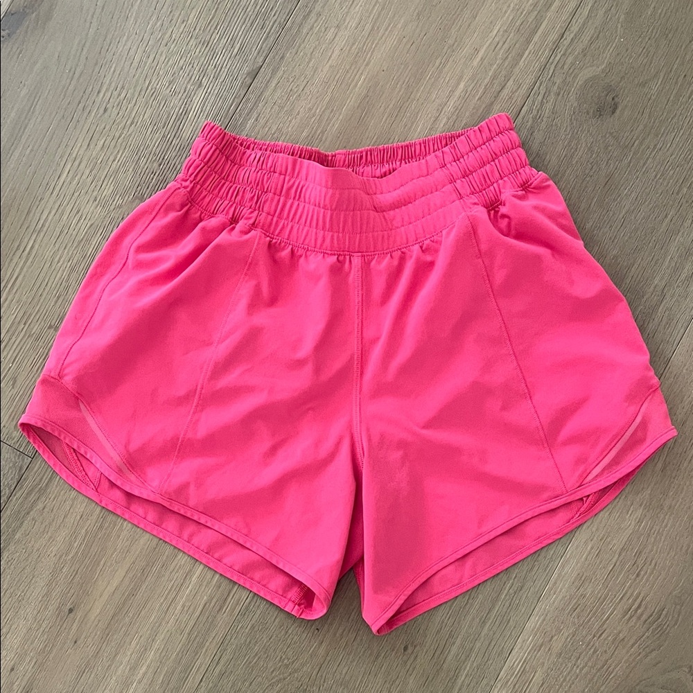 Lululemon Athletica Bright Pink Athletic Shorts- 4”